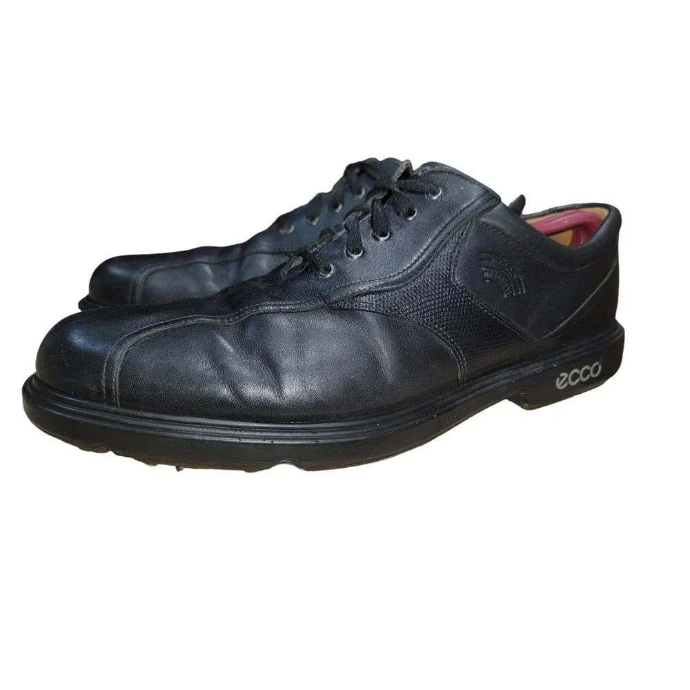 Ecco Mens Hydromax Classic Golf Shoes Black Leather Oxford‎ EU 46 / US 12 - 12.5